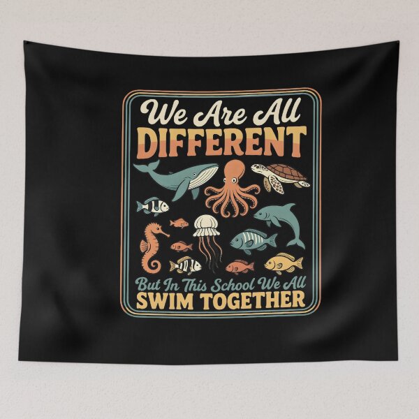 Item preview, We Are All Different Swim Together Ocean designed and sold by TshirtsOnline-.