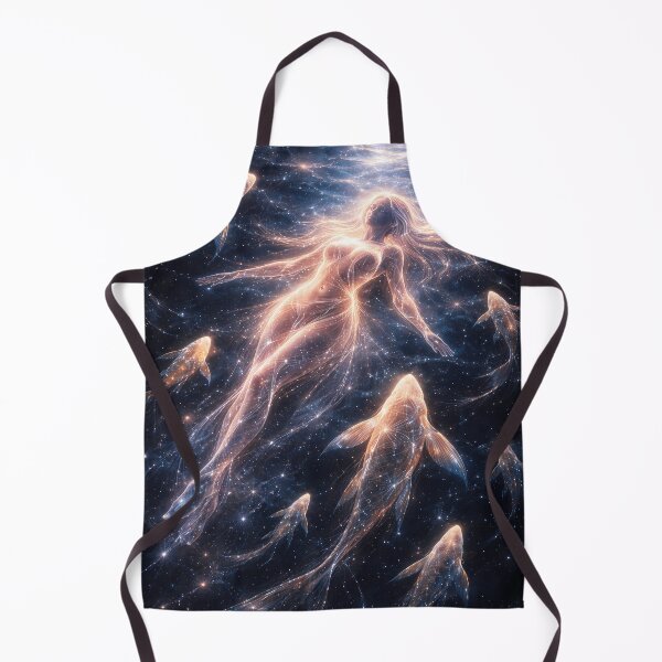 Item preview, Celestial Spirit Woman with Cosmic Fish Art designed and sold by KnitOfShadoF.