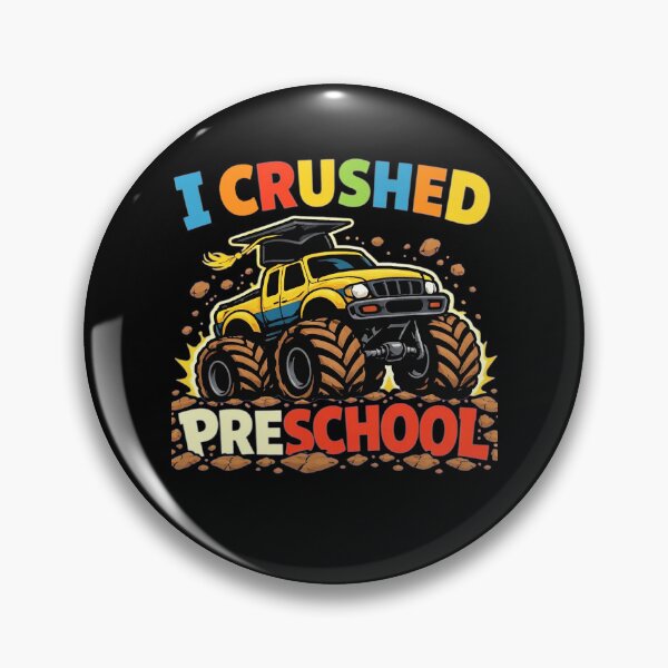 Item preview, I Crushed Preschool Graduation Cap Monster Truck Boys Kids   designed and sold by clothesy7.