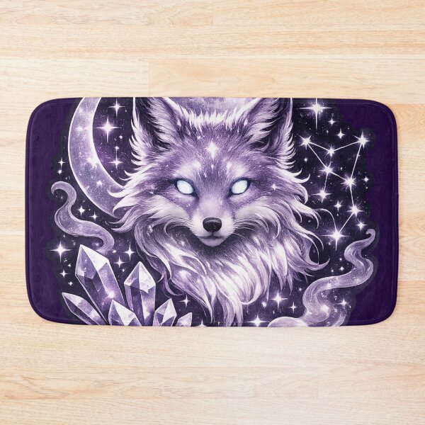 Item preview, Cosmic Wolf Fox Crystal Decal - Moon and Stars Aesthetic Sticker designed and sold by irfanshikh.