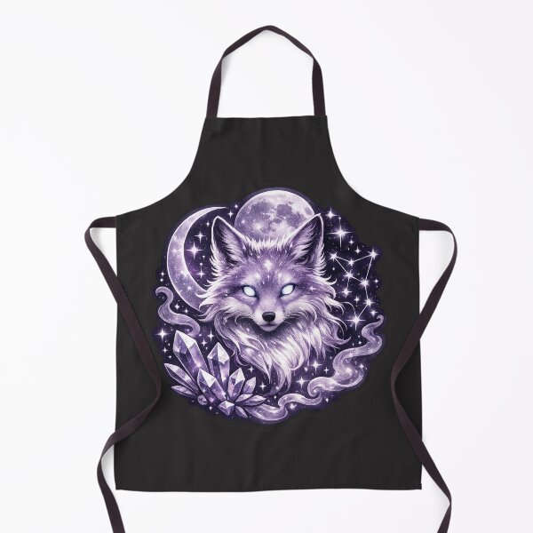Item preview, Cosmic Wolf Fox Crystal Decal - Moon and Stars Aesthetic Sticker designed and sold by irfanshikh.