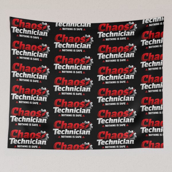 Item preview, Chaos Technician Nothing Is Safe Bold Trade Humor Design designed and sold by TeeTimeTreasure.