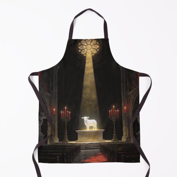 Item preview, Lamb Stands on Altar Dark Sacred Cathedral designed and sold by GeoWhimsy Studio.