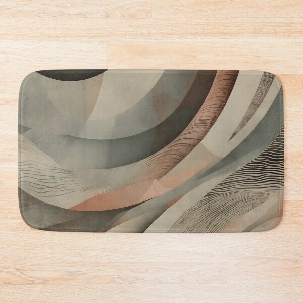 Item preview, Vintage Organic Boho Style Waves Abstract Retro Fashion Print designed and sold by NK-Studios .