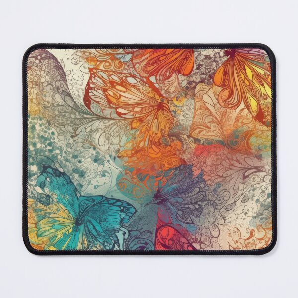 Item preview, Effervescent Flight: Rainbow Calligraphic Butterfly Abstract designed and sold by pinkal.
