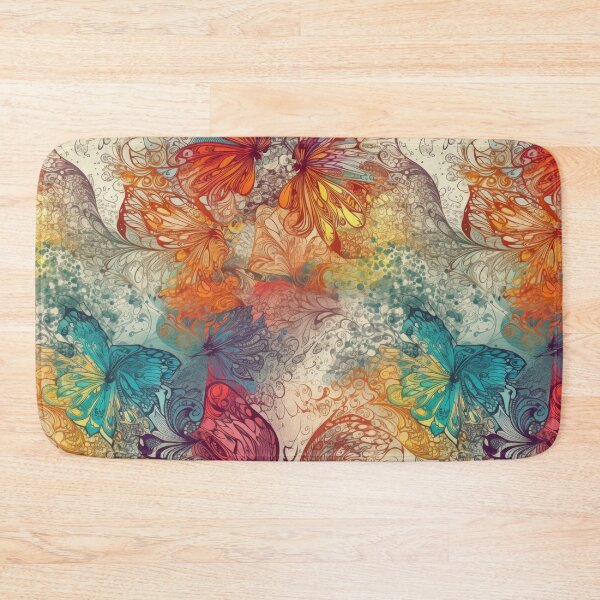 Item preview, Effervescent Flight: Rainbow Calligraphic Butterfly Abstract designed and sold by pinkal.