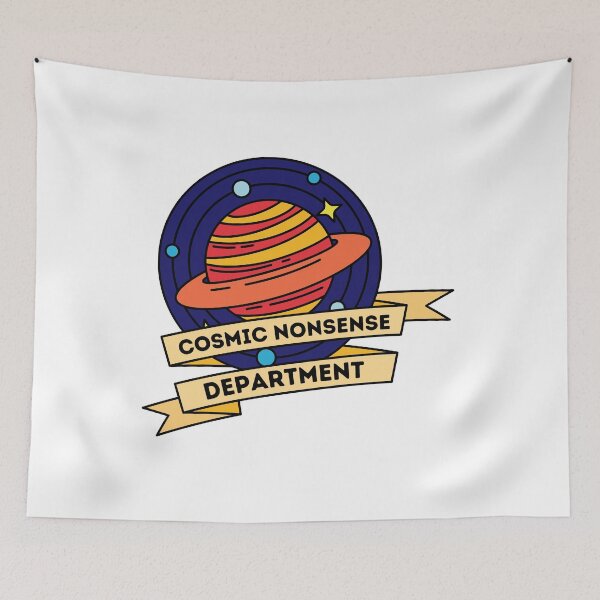 Item preview, Cosmic Nonsense Department Funny Sci Fi Humor Design designed and sold by CleanDecor.