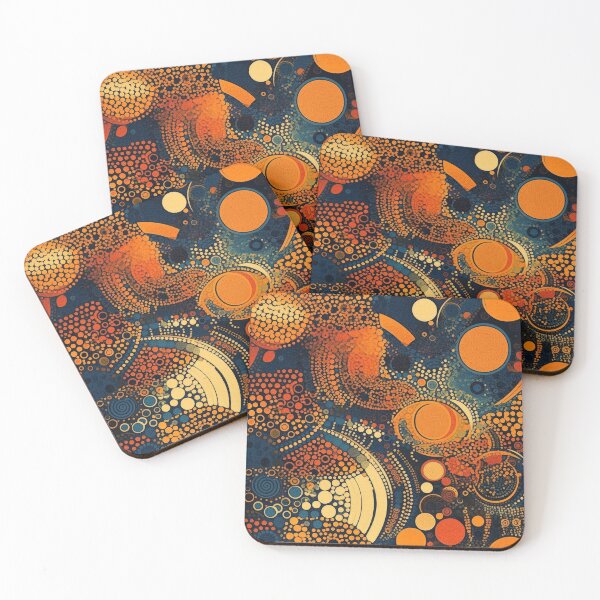 Item preview, Celestial Orbs: Midnight Amber Effervescent Abstraction designed and sold by pinkal.