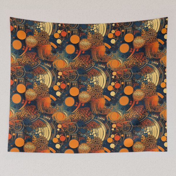 Item preview, Celestial Orbs: Midnight Amber Effervescent Abstraction designed and sold by pinkal.