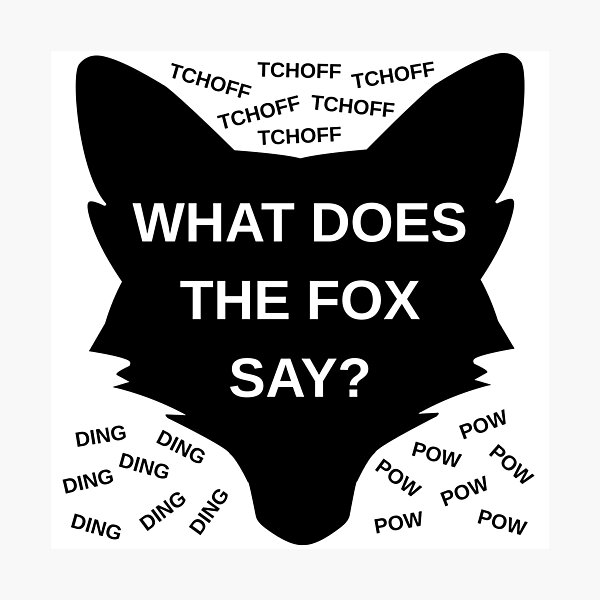 Item preview, WHAT DOES THE FOX SAY? designed and sold by GrizzlyJohns.