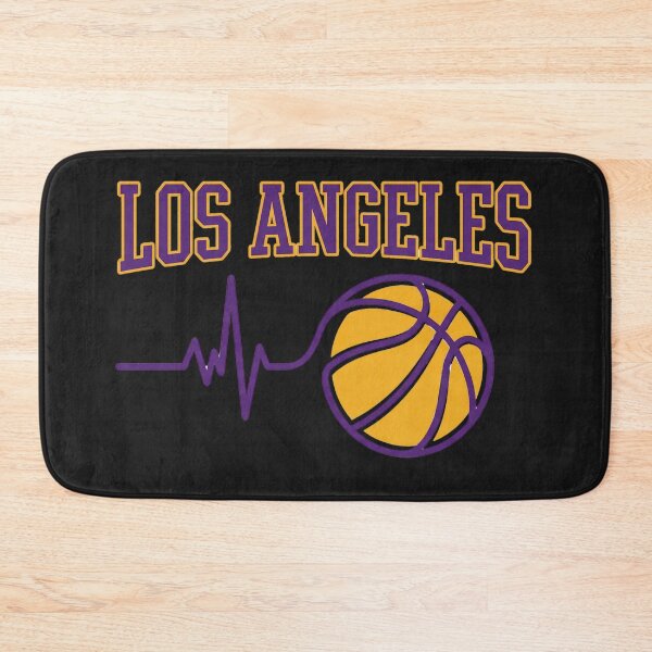 Item preview, Los Angeles Basketball Heartbeat Purple and Gold Hoops designed and sold by Aura.Prints.