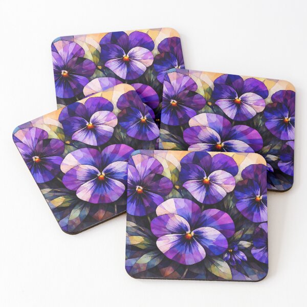 Item preview, Colorful Stained Glass Flowers designed and sold by cuprum.
