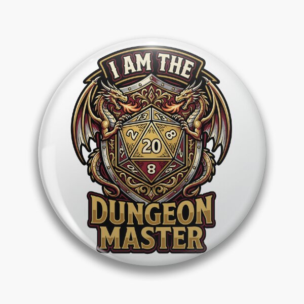 Item preview, I Am The Dungeon Master Bold Fantasy Shield Logo designed and sold by EKHOAISTORE.