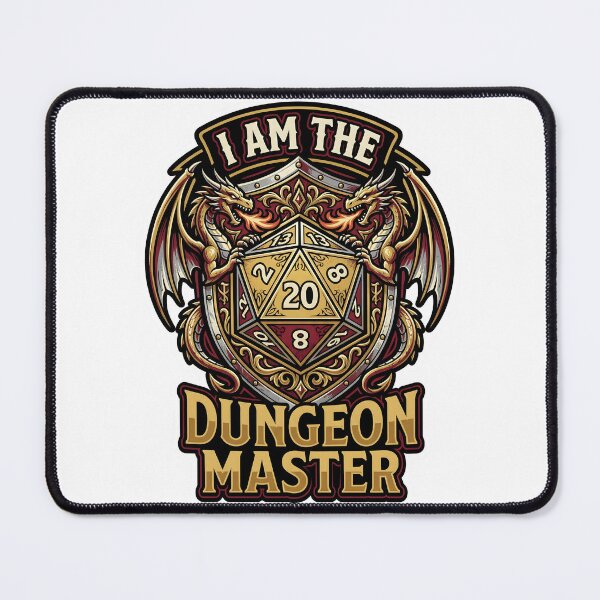 Item preview, I Am The Dungeon Master Bold Fantasy Shield Logo designed and sold by EKHOAISTORE.