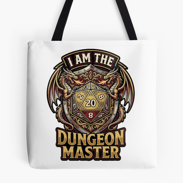 Item preview, I Am The Dungeon Master Bold Fantasy Shield Logo designed and sold by EKHOAISTORE.