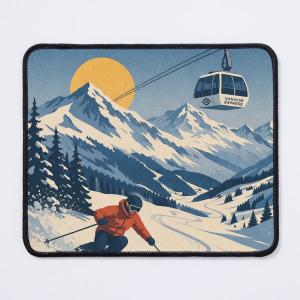 Item preview, Les Arcs Vintage Ski Travel Poster – French Alps Retro Winter Illustration designed and sold by supernova-tees.