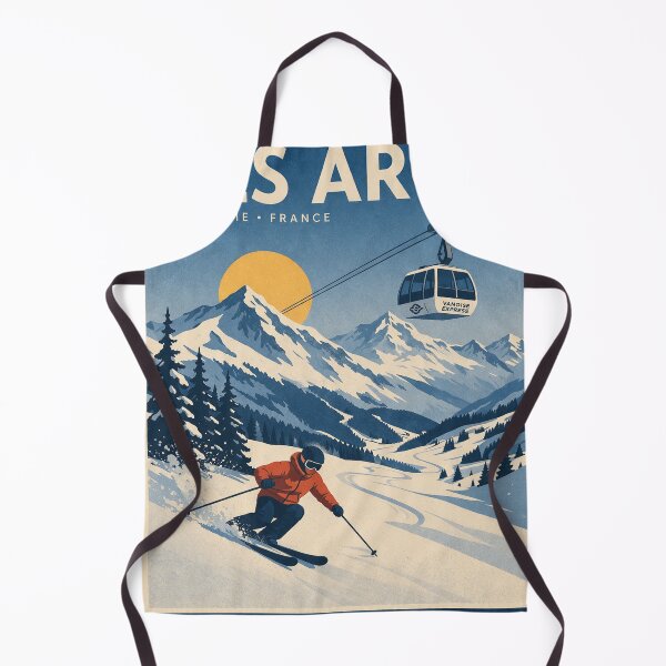 Item preview, Les Arcs Vintage Ski Travel Poster – French Alps Retro Winter Illustration designed and sold by supernova-tees.