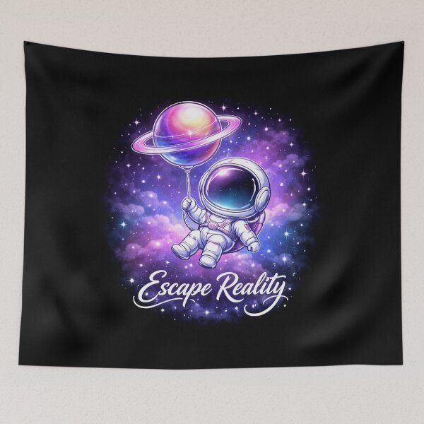 Item preview, Escape Reality Astronaut Galaxy Sticker | Dreamy Space Aesthetic Design designed and sold by ZenGrowth4.