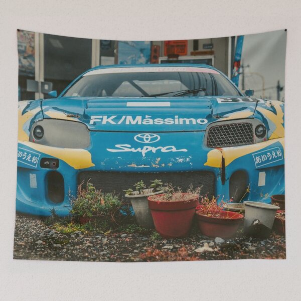 Item preview, Abandoned Toyota Supra GT500 – JDM Racing Urban Decay Poster designed and sold by Road To Track.
