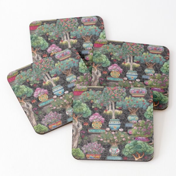 Item preview, Midnight Zen: Enchanted Bonsai Garden Folk Art designed and sold by pinkal.