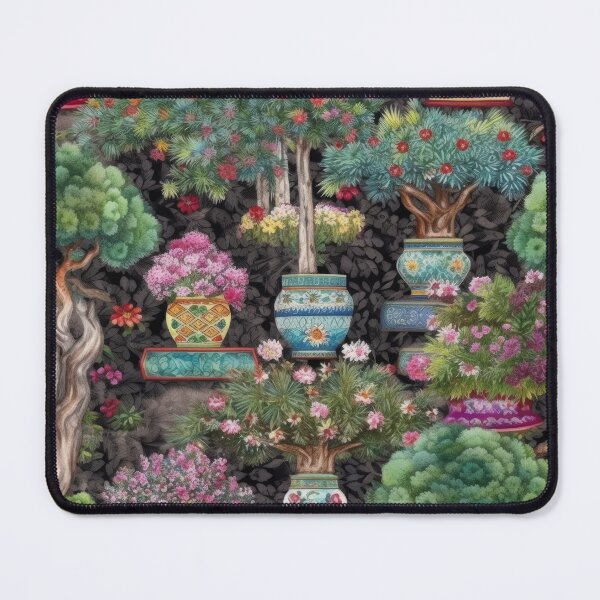 Item preview, Midnight Zen: Enchanted Bonsai Garden Folk Art designed and sold by pinkal.