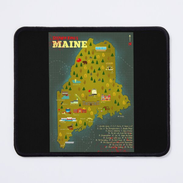 Item preview, Stephen King Map of Maine (HD) – An Illustrated Guide to Towns and Legends designed and sold by G-A-D-U.