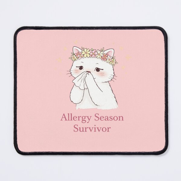 Item preview, Allergy Season Survivor Cute Cat Funny Spring Design designed and sold by Shanker-studio.