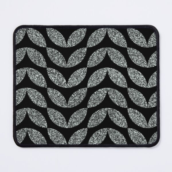 Item preview, Silver glitter leaf seamless repeating pattern designed and sold by SeamlessDsign.