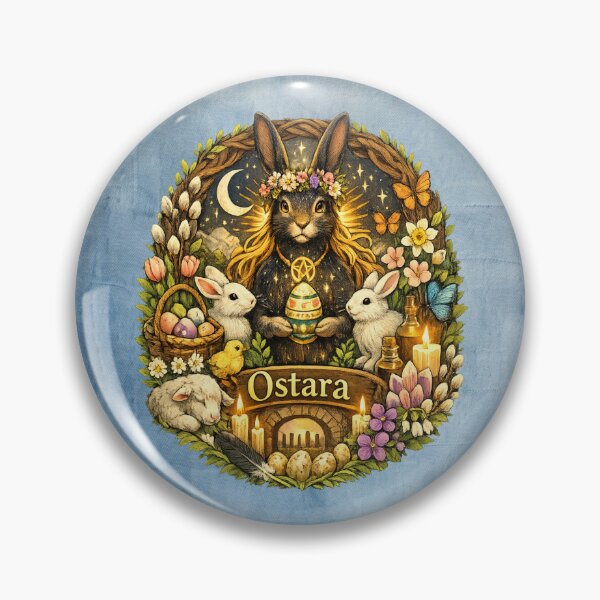 Item preview, Spring Equinox Rabbit – Ostara Wreath Design designed and sold by MysticOzzy.