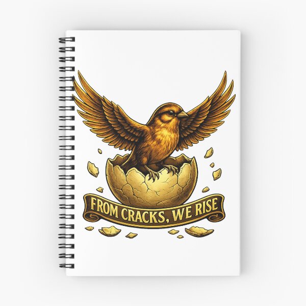 Item preview, Phoenix Rising From Cracks – Motivational Resilience Quote, Gold Phoenix Design designed and sold by Be-You-Vibes.