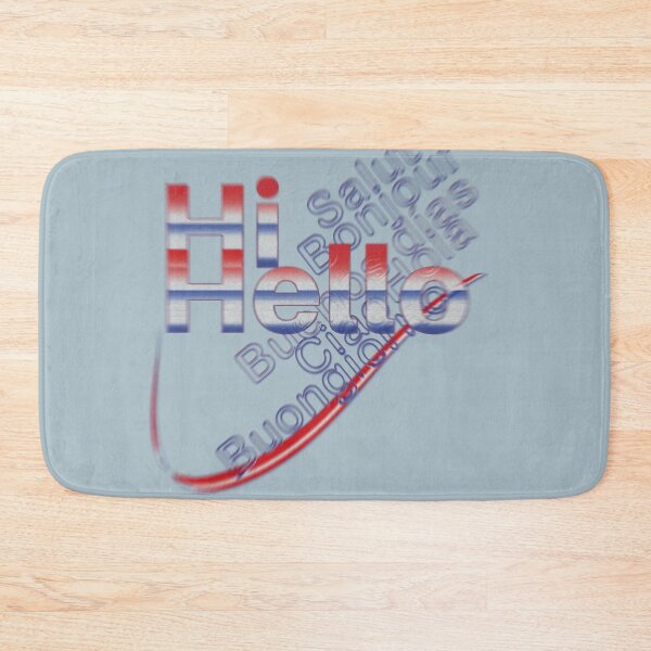 Item preview, "Hi, Hello" in English, then in French, Spanish and Italian, V2 designed and sold by Alan-David.