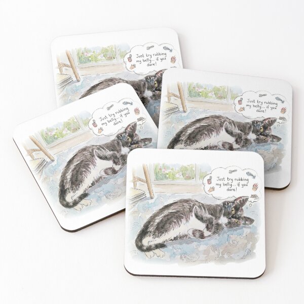 Item preview, Funny Cat Watercolour Art designed and sold by MiowandMolly.