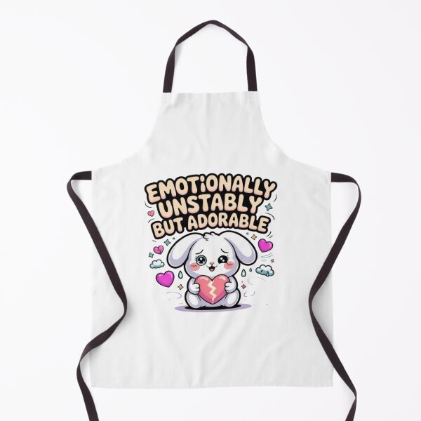 Item preview, Emotionally Unstable But Adorable Kawaii Bunny T-Shirt – Cute Emotional Cartoon Aesthetic Design for Gen Z & Gift Buyers designed and sold by GemBob Creations.