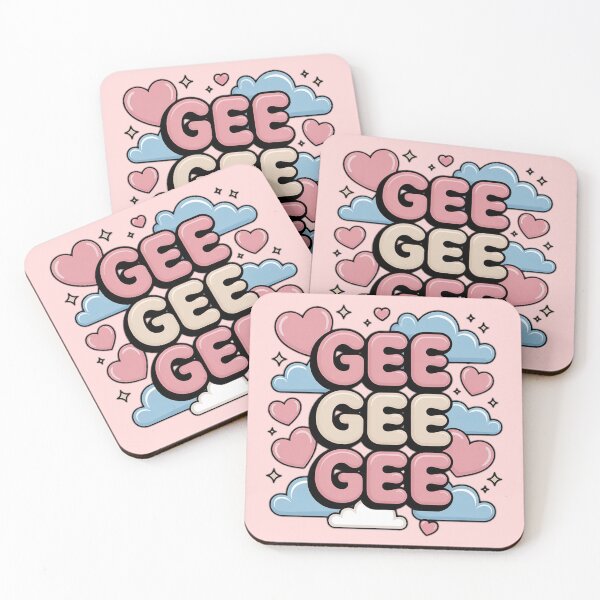 Item preview, Gee Gee Gee Cute Kpop Bubble Typography designed and sold by Meivelle.