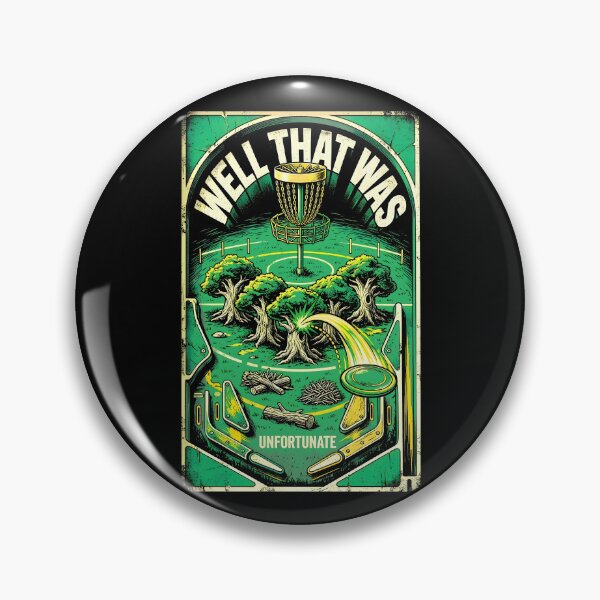 Item preview, Disc Golf Player Unfortunate Tree Kick Vintage Pinball designed and sold by GrandeDuc.