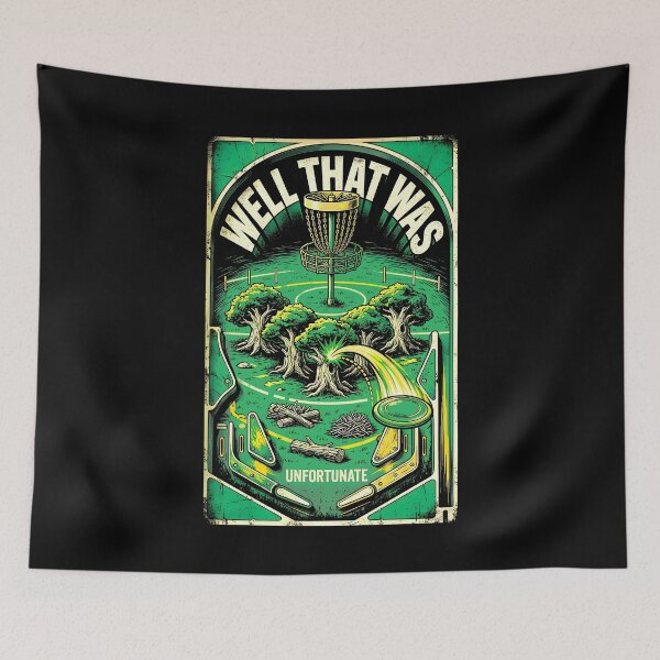 Item preview, Disc Golf Player Unfortunate Tree Kick Vintage Pinball designed and sold by GrandeDuc.
