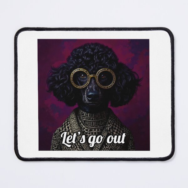 Item preview, Poodle with Glasses — Black White Pop Art Dog Print designed and sold by OzzFrequency.