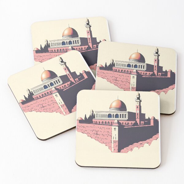Item preview, Jerusalem Dome of the Rock Travel Poster – Minimalist Holy Land Illustration designed and sold by pod24.