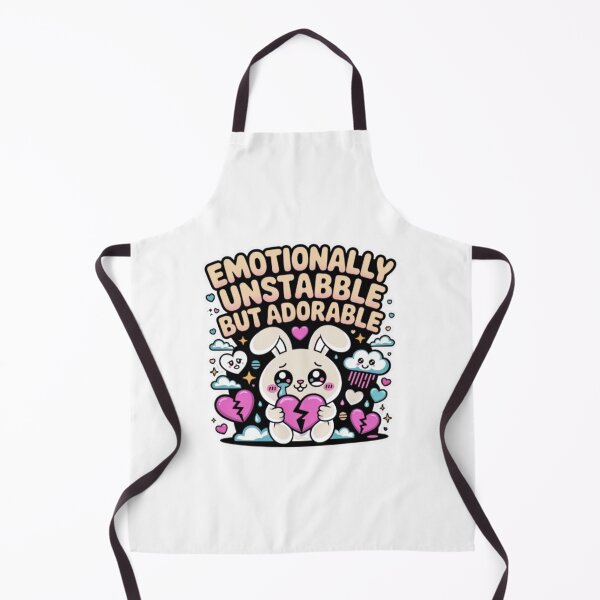 Item preview, Emotionally Unstable But Adorable Kawaii Bunny T-Shirt – Cute Sad Aesthetic Cartoon Design for Gen Z & Gift Buyers designed and sold by GemBob Creations.