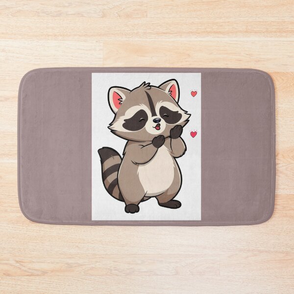 Item preview, Sweet Raccoon Blowing a Kiss Illustration designed and sold by HALYNA070824.