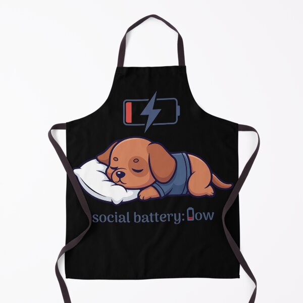 Item preview, Social Battery Low - Cute Puppy designed and sold by CyrilloArt.