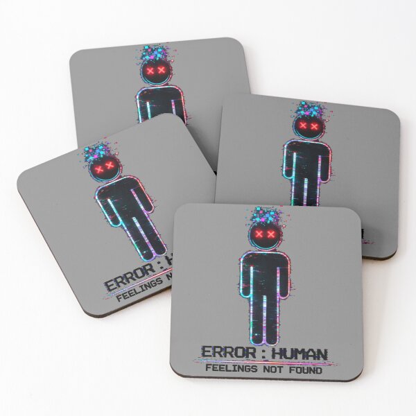 Item preview, Error Human Feelings Not Found – Glitch Cyberpunk Tech Design designed and sold by MariDonna.