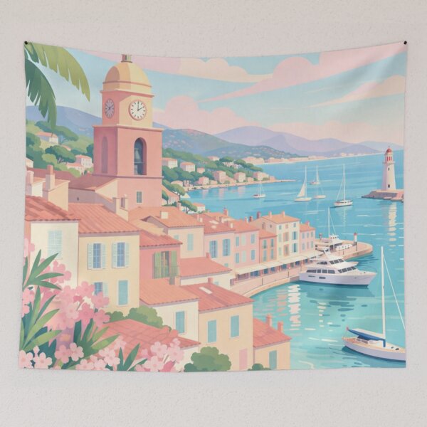 Item preview, Saint Tropez France Travel Poster designed and sold by MatthewHeights.