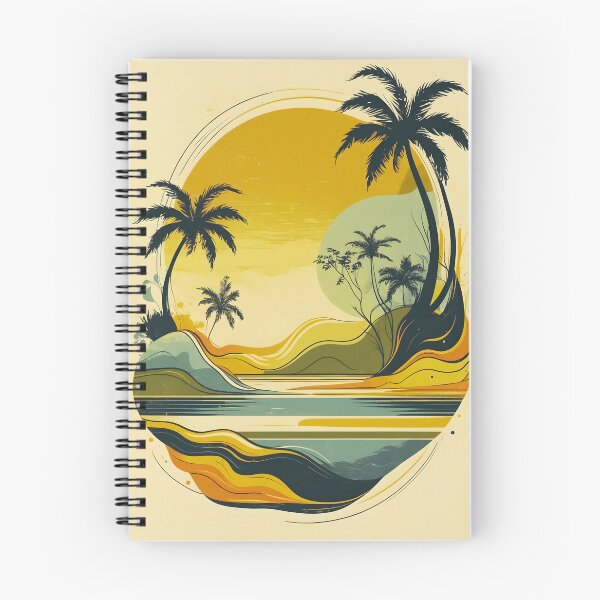 Item preview, Vintage Organic Palm Island Abstract Retro Boho Fashion Print designed and sold by NK-Studios .