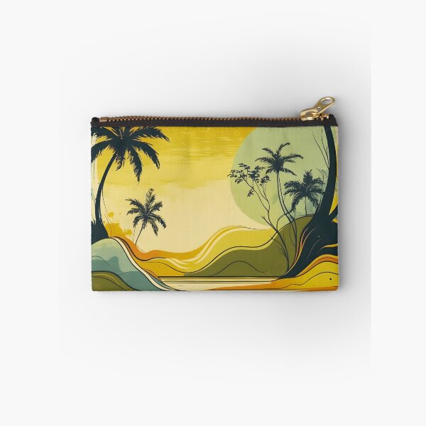 Item preview, Vintage Organic Palm Island Abstract Retro Boho Fashion Print designed and sold by NK-Studios .