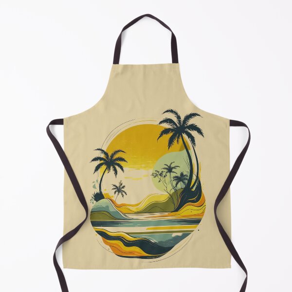 Artikelvorschau, Vintage Organic Palm Island Abstract Retro Boho Fashion Print entworfen und verkauft von NK-Studios .