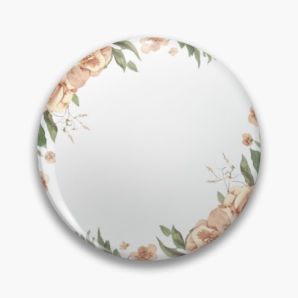 Item preview, Vintage Floral Wreath Frame Peony Flowers Soft Beige Peony Floral Wreath Botanical Circle designed and sold by Shanker-studio.