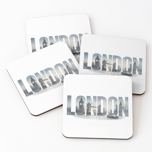 Item preview, London Skyline Fog Typography City Design designed and sold by MIArt Studio.