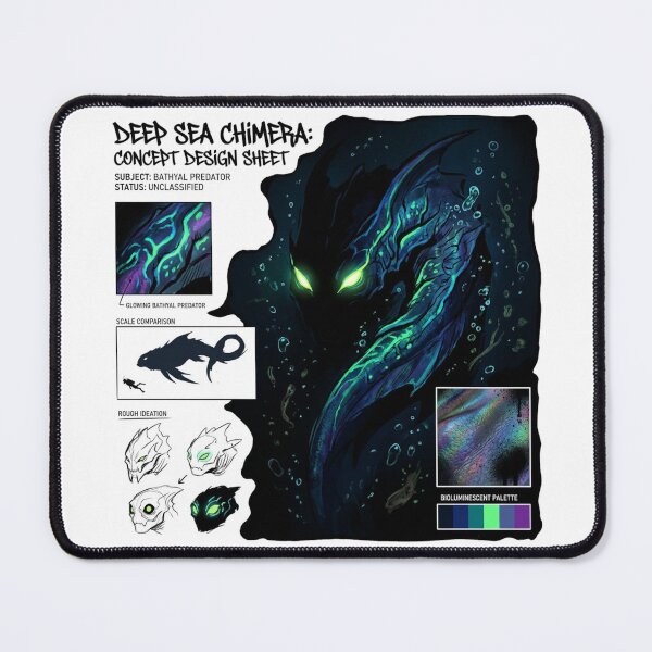 Item preview, Deep Sea Chimera – Bioluminescent Creature Concept | Classified Files Series designed and sold by PLUSHIWORLDtm.