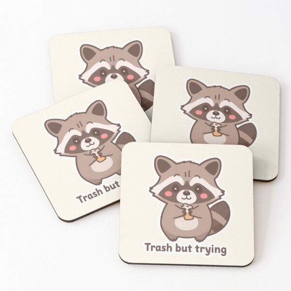 Item preview, Trash But Trying - Cute Raccoon Aesthetic designed and sold by VeroChaos.
